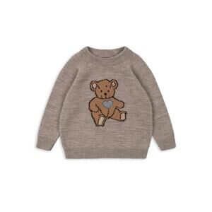 NEW KONGES SLØJD boy's billi bear sweater in brown